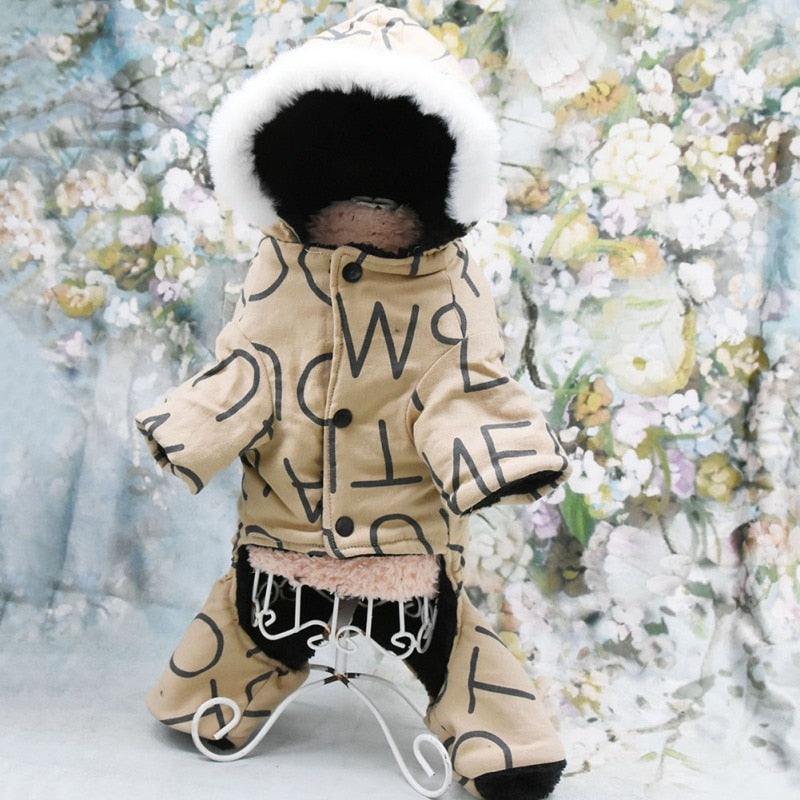Hooded Winter Jacket for S, M, L, XL, XXL Dogs