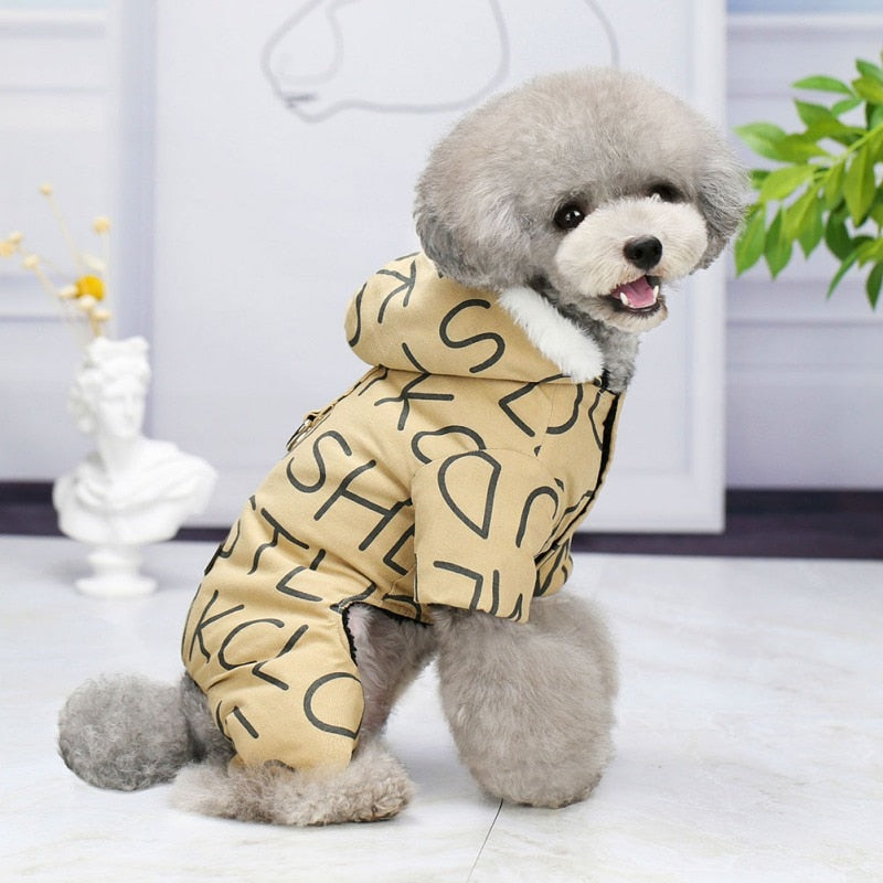 Hooded Winter Jacket for S, M, L, XL, XXL Dogs