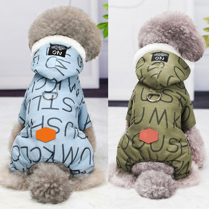 Hooded Winter Jacket for S, M, L, XL, XXL Dogs