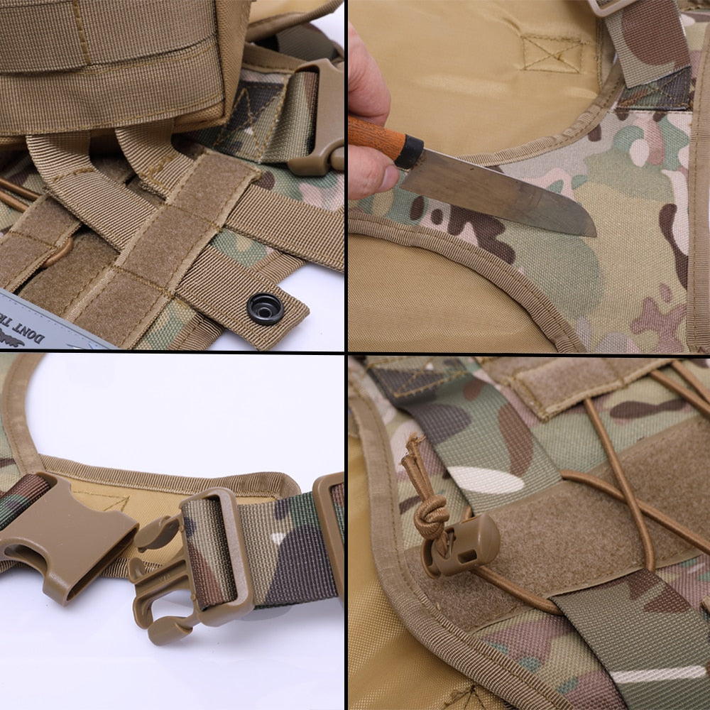 Tactical Dog Harnesses Pet Training Vest.