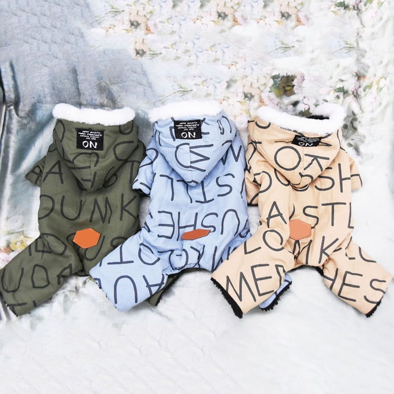 Hooded Winter Jacket for S, M, L, XL, XXL Dogs