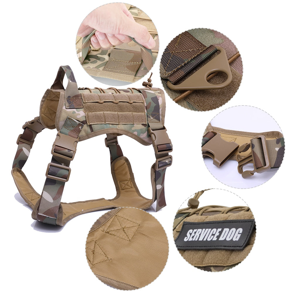 Tactical Dog Harnesses Pet Training Vest.