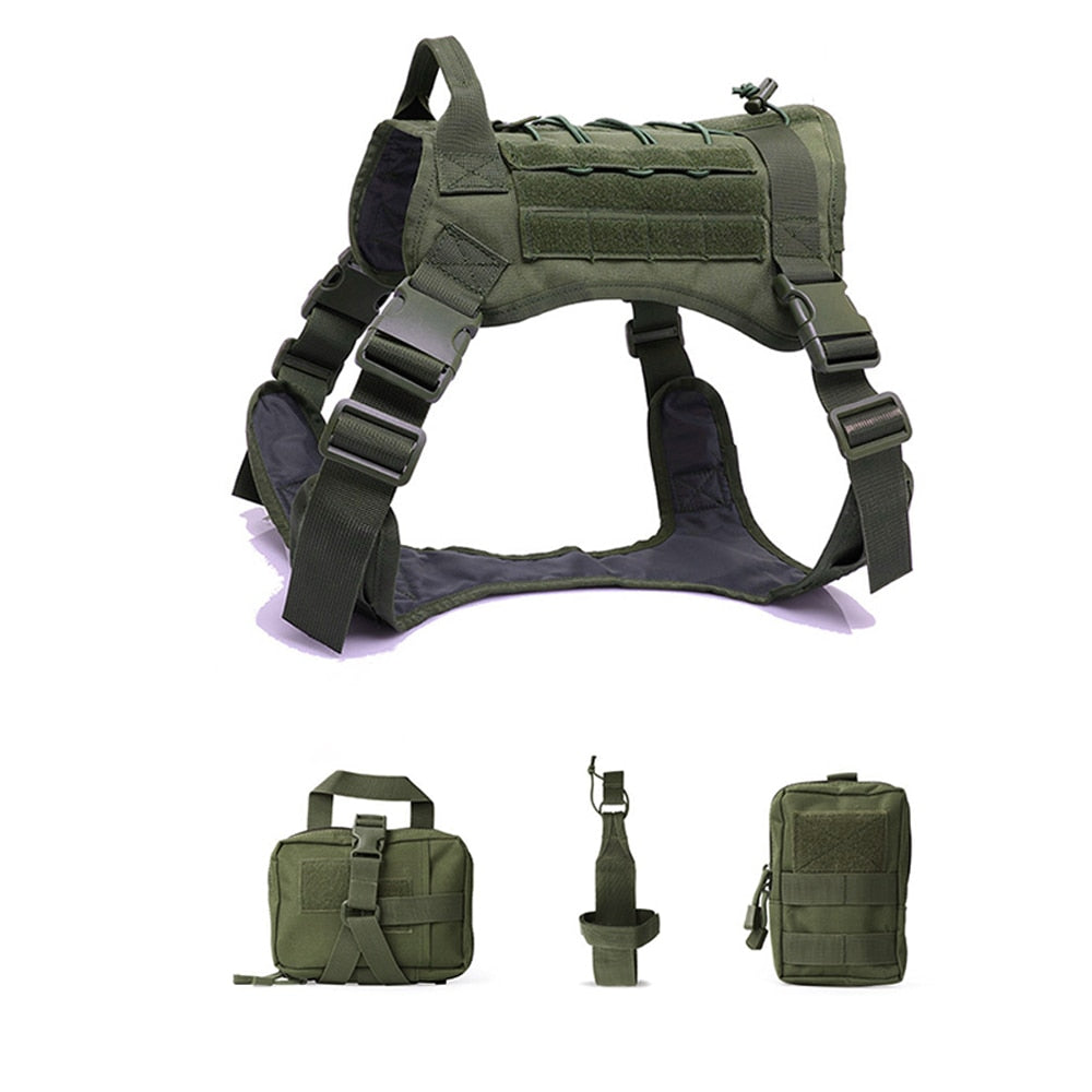 Tactical Dog Harnesses Pet Training Vest.