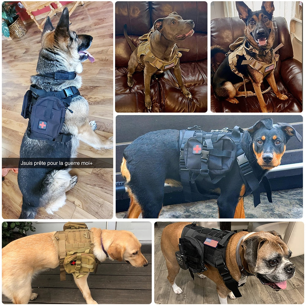 Tactical Dog Harnesses Pet Training Vest.