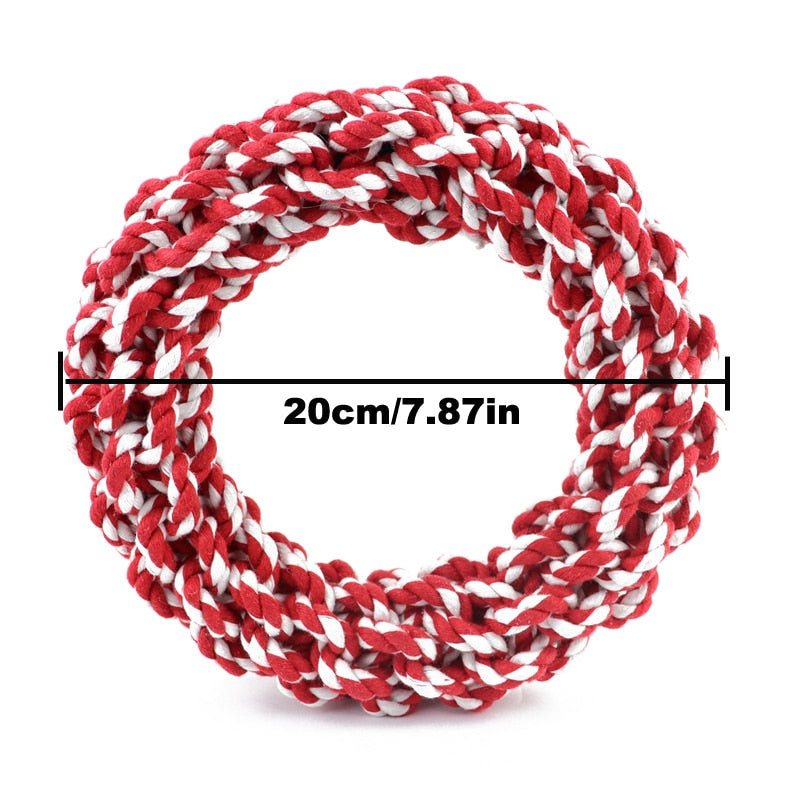 Bite-Resistant, Cotton Chew Toy Rope Ring.