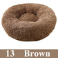 Round Plush Calming Pet Bed For Cat Or Dog.