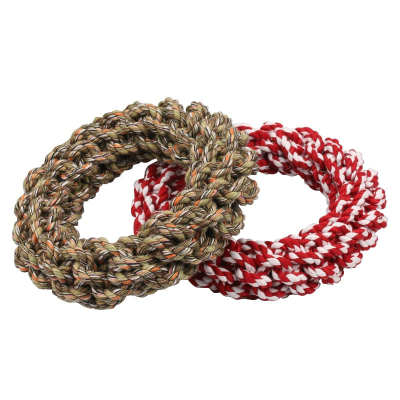 Bite-Resistant, Cotton Chew Toy Rope Ring.