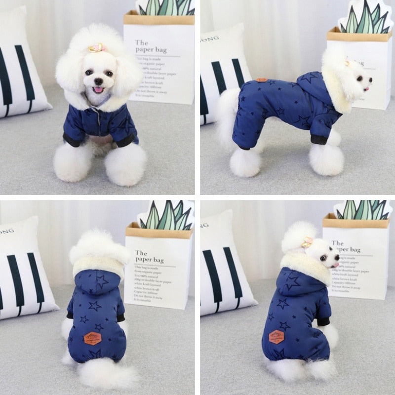Hooded Winter Coat To Keep Your Dog Warm.