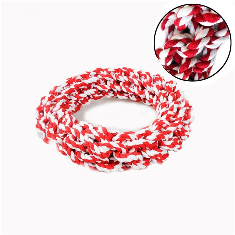 Bite-Resistant, Cotton Chew Toy Rope Ring.