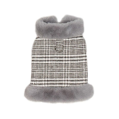 Cat, Dog Winter Down Coat With Fur Collar.